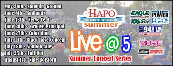 2019 Hapo Community Credit Union 'Live @ 5' Summer Concert Series: An All-in-One Family Gathering | John Dam Plaza, Richland, WA